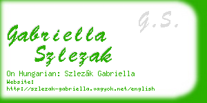 gabriella szlezak business card